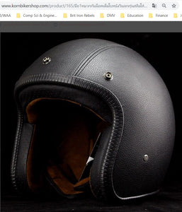 KB-HELLT - Vintage Style Leather-Covered Helmet