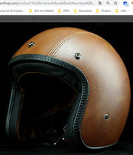 Load image into Gallery viewer, KB-HELLT - Vintage Style Leather-Covered Helmet