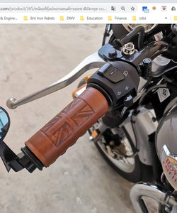 KB-GRIUJ - Leather Grip Covers w/ Union Jack